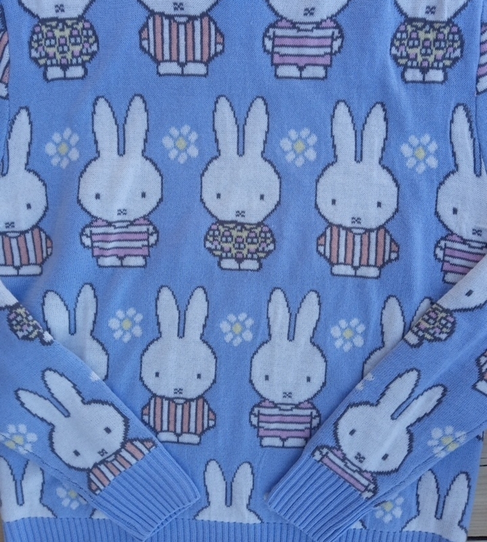 Miffy Pastel Blue Bunny Knit Sweater - Picture 5 of 9